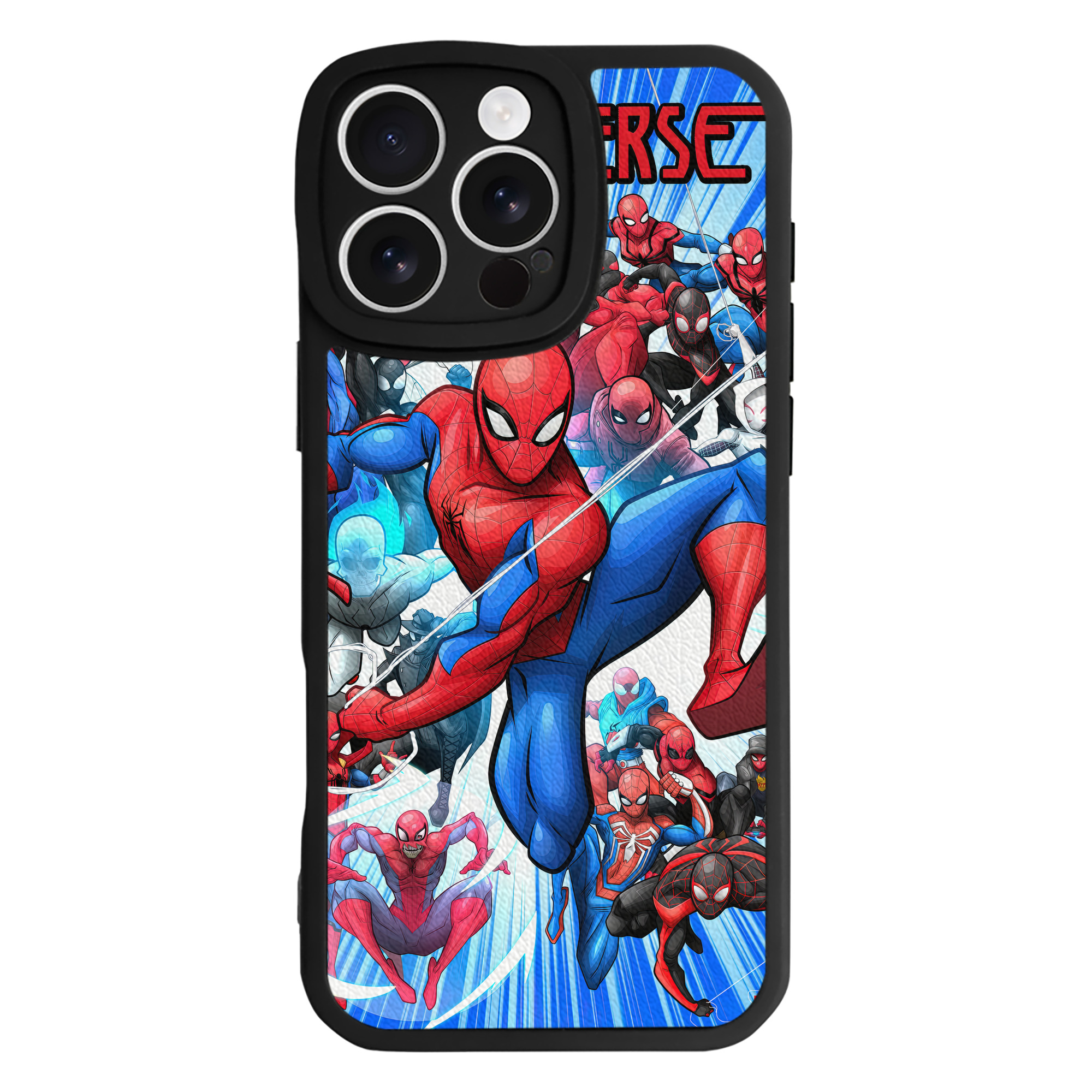 Spider Man スパイダーマン 【iPhone 16シリーズ対応】シリコンスマホケース（レザー調） 材質：シリコン
